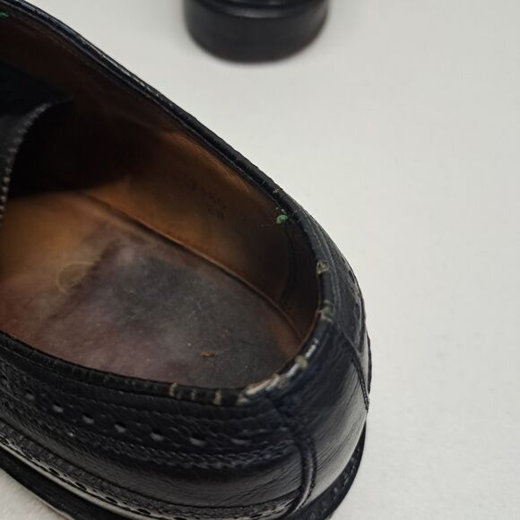 Vintage Florsheim Imperial Black Longwing EH Code V Cleat Men\'s 11D